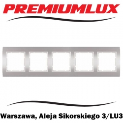 Berker B.3 ramka pięciokrotna aluminium do białych Warszawa Aleja Sikorskiego 3 LU3 Bartycka